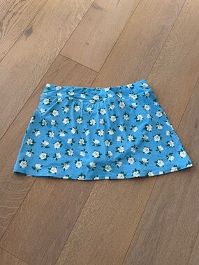 Lands' End Draper James Women Swim Skirt Blue Flower size 10